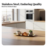 Golden Oval Plate Nordic design Oval Metal Plate Elliptical Shape for Cafe, Hosts