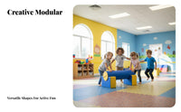 Indoor Soft Play Obstacle Course Non-Slip Base Children's Foam Activity Playset Young Child Foam Playset for Kids, Kindergarten, Daycare, Playroom