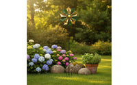 Windmills Stake Decor Throughout the Year Use Garden Stake Rotator Colorful Metal Wind Rotator for Outdoor