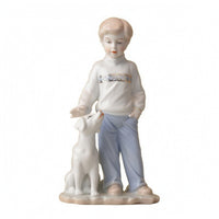 Ceramic Figurine Hand-Painted Character Sculpture Glazed for Minimalists
