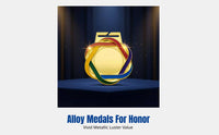 Neck Hanging Medal, Universal Alloy Sports Award, Endurance Metal Honor Medal, Silver Bronze Commemorative Plaque, Random Design