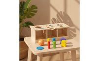 Child-Centered Wooden Shape Sorter Educational Shape Sorting Toy Sturdy Wooden Sorting Box Safe for Toddlers, Playroom, Daycare