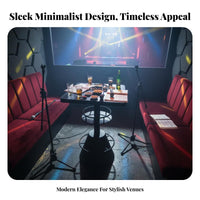 Cushioned Seats High-Top Pub Table Easy to Clean Counter Height Table and Stool Set Long-Lasting Commercial Furniture Sturdy Construction for KTV Operators, Interior Designers, Restaurant Managers, Nightclub