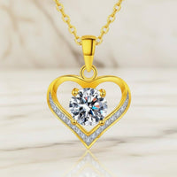 Sparkling Zirconia Heart Charm Necklace Romantic Necklace Gift Set Adjustable Chain Preserved Blossom Gift Set Long Lasting for Women, Girlfriend, Wife, Valentine's Day, Anniversary, Birthday