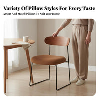 Modern Design Curved Backrest Sled Chair Soft Cushion Indoor Furniture Textured Upholstery Stable Frame for Interior Designers, Homeowners, Business Owners, Dining Room, Study, Kitchen, Home Office