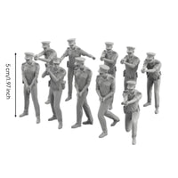 10 Pieces Unpainted Resin Soldiers  Miniature  Figurines  Painting One-Piece Resin Figurines for Model Painters, Dioramas