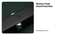 Metal Latches Billiard Cue Case Hinged Lid Hard Cue Case Fitted Handle Sports Gear Lined Interior