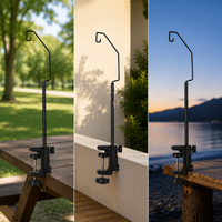 Portable Camping Lantern Stand with Adjustable Pole for Outdoor Lighting