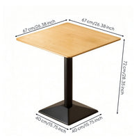 Coffee Table Space-Saving Table with Pedestal Base Sturdy Furniture for Reception Area