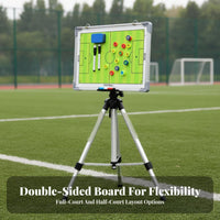 Aluminum Frame Soccer Basketball Volleyball Strategy Board Lightweight Attractive Board Complete Kit Included for Training Sessions