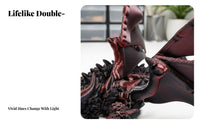 Gradient Color 3D Printed Dragon Poseable Articulated Dragon Figure Adjustable Wings for Children, Fantasy Fans, Playroom, Bookshelf, Office
