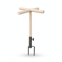 Black Metal Support Chicken Perch Stand Tightening Knob Ground Insert Perch Stand for Outdoor