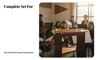 Loud Clear Tone School Band Bugle Easy to Play Bugle Brass Instrument Bright and Powerful Sound Alert Brass Instrument Lightweight for Beginners, Musicians, Performances, Ceremonies, Music Practice, Festivals