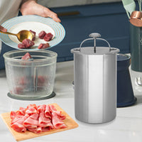 Heat Resistant Ham Press with Thermometer Easy to Clean Meat Steaming Mold