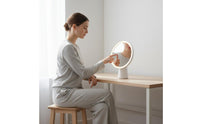 3 Level Dimming LED Makeup Mirror USB Rechargeable Touch Control Makeup Mirror Soft Light Eye Protection for Women, Girls, Dorm Room, Dressing Table, Desktop