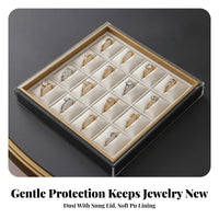 Jewelry Display Case with Hinged Lid