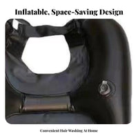 Easy Storage Inflatable Hair Washing Basin Comfortable Neck Rest Inflatable Hair Washing Tray Lightweight for Women, In Bed, Travel