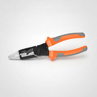 Multifunctional Electric Wire Stripper Plier Two-Tone Grips Wire Stripper Plier Spring-Loaded Stripping Pliers Steel Body for Electricians, Electrical Work