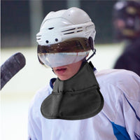 Adjustable Strap Ice Hockey Neck Guard Mesh Material Hockey Neck Protector Curved Front Panel Sports Protection Gear Hook-and-Loop