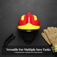 Retardant Firefighter Helmet Collision Resistant F2 Rescue Helmet Shock Absorbing Emergency Rescue Hard Hat Night Reflective Design for Firefighters, Firefighting, Accident Sites, Outdoor Operations