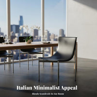 Italian Inspired Upholstered Side Chair Minimalist & design Chair with contouredd-support supportrest Modern Design Indoor Furniture adaptable for Restaurant Owners, Interior Decorators, Office Professionals, Dining Room, Kitchen, Cafe