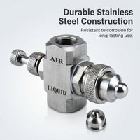 Stainless Steel Spray Tip, 1/4BSPT Female Thread Mist Nozzle, Cone Shape Spray Tip, Uniform and Fine Mist, Pressure Feed Industrial Spray Nozzle
