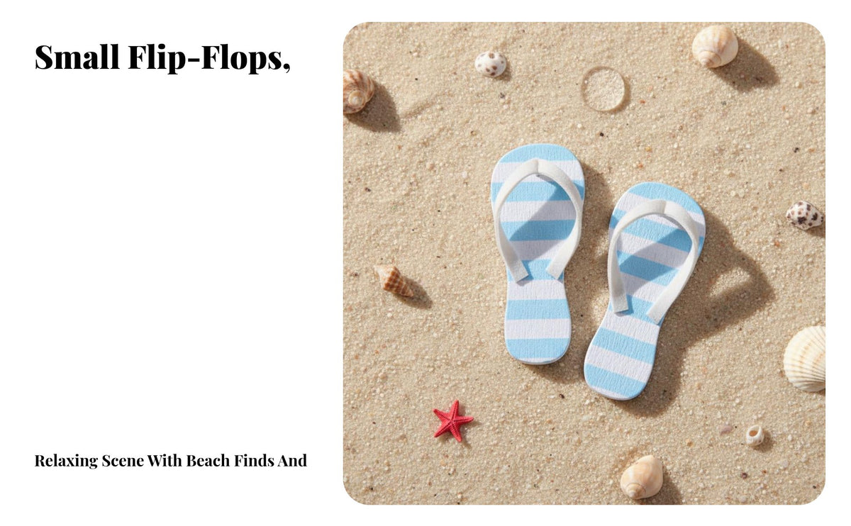 Miniature Flip-Flops Summer Theme Miniature Flip Flops Ornamental Dollhouse Beach Sandals for Hobbyists