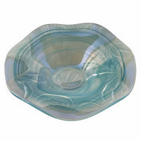 Glass Fruit Bowl Easy to Clean Irregular Shape Glass Dish Handmade
