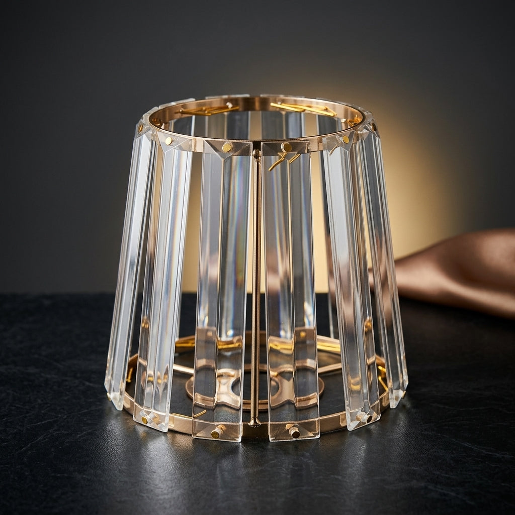 Light Shade for Home Improvement and Living Spaces, Pleated Textile Chandelier Lampshade for Interior Design, 120mm Outer Dimension Light Cover