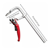 2 Pieces Industrial Grade Ratchet F Clamp Thickened Design Woodworking Clamp Heavy Duty for Woodworkers, Metalworkers, Workshop