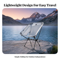 space-saving Lightweight Moon Chair Easy Assembly extremely lightweight Camp Chair Quick Setup Outdoor Gear Includes Carry Bag for Beachoutdoor enthusiastsers, supportpackers, Camping, Fishing, Outdoors, Hiking