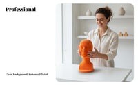 Flocked Foam Head Model Lifelike Shape Hairpiece Stand Head Multipurpose