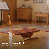 Acoustic Xylophone Removable Keys Acoustic Metallophone Includes Mallets 13-Note Glockenspiel for Students, Beginners, Music Classroom, Home School