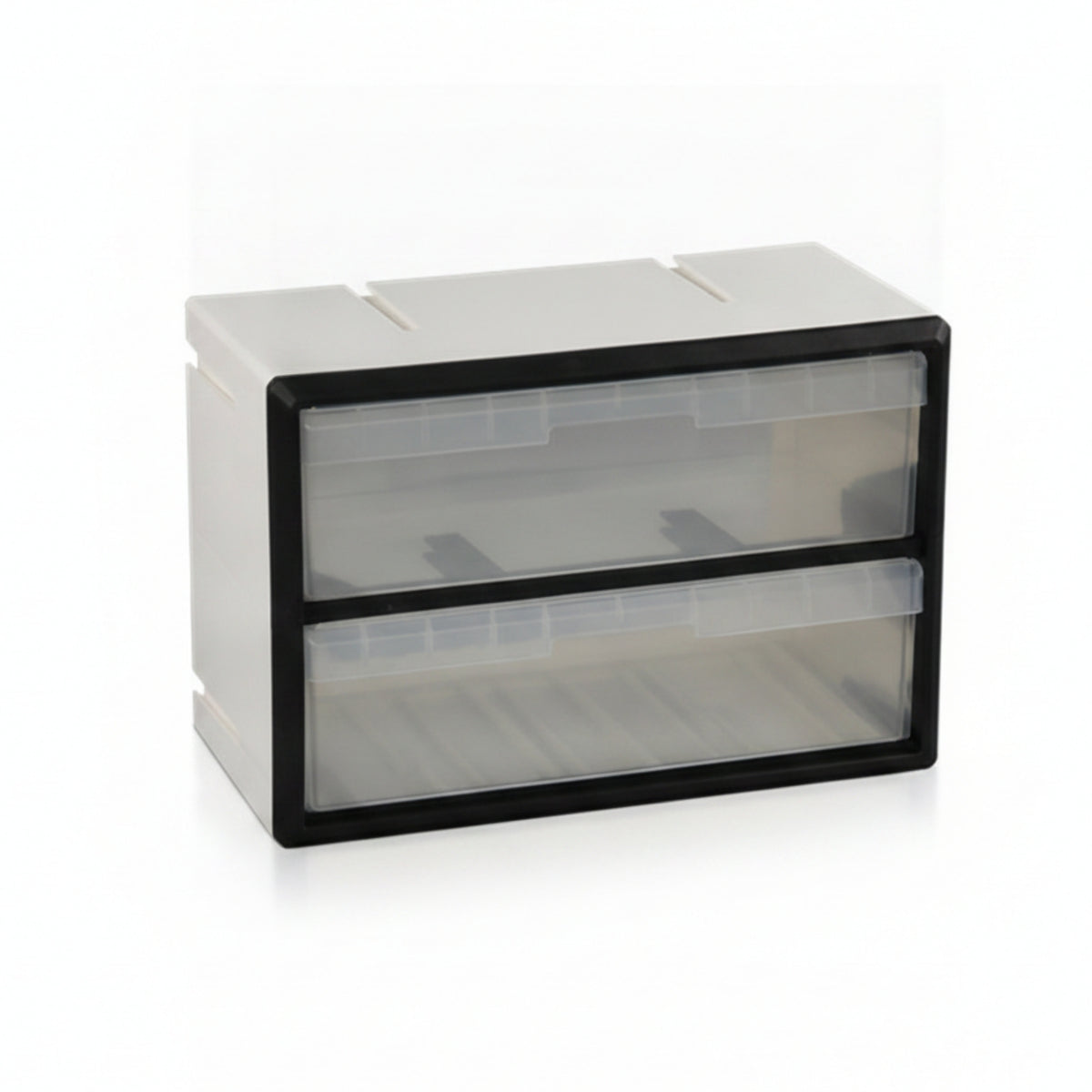 Drawer Storage Cabinet Transparent Drawers Modular Parts Cabinet Black Frame
