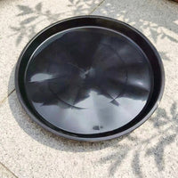 Plant Pot Saucer with Ridged Flower Pot Base and Plant Saucer, Flat Edge Pot Tray for Contemporary Balcony Garden Decor