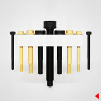 10 Pieces Adjustable Crankshaft Pulley Puller with Threaded Rods Stable Crankshaft Pulley Puller Thickened Widened for Mechanics
