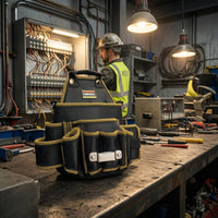 Long-Lasting Tool Pouch with Hanging Buckle Multi-Pocket Waist Tool Pouch Wear-Resistant Ergonomic for Construction Sites