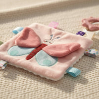 Soothes Gums Infant Soother Teether Toy Multi-Sensory Experience Baby Taggie Blanket Develops Fine Movement Skills for Teething Babies