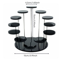 Versatile Use Multi Tier Display Stand Easy Assembly Acrylic Jewelry Holder Collectible Display Riser for Retail Shop