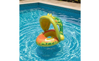 Stable Seat Design Canopy Baby Buoyant Float Skin-Friendly Inflatable Sun Shade Buoyant Float Superior Buoyancy Dinosaur Swim Float UPF 50+ for Babies, Toddlers, Kids, Pool, Beach