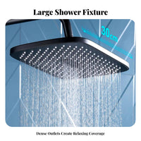 Silicone Nozzles Rectangular Shower Head Airinfusion Rain Shower Head Electroplated Bathroom Fixture Rounded Corners