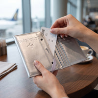 RFID Blocking Leather Passport Holder Travel Wallet