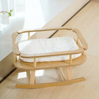 Wooden Cat Bed and Hammock with Rectangular Frame, Bolt-Together Wood Swing, Customizable Resting Place for Large Indoor Cats, Autumn Style