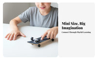 6 Pieces Alloy Trucks Maple Wood Fingerboard Includes Assembly Tool Wooden Finger Skateboard for Children, Skateboarders, Desktop, Desk