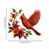 Floral Bird Wall Art Raised Detailing Home Decor Painted