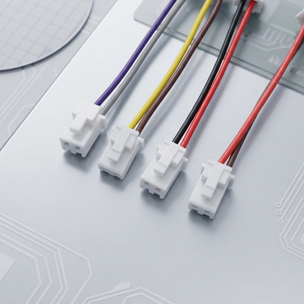 LED Lamp Power Cable with XH2.54 Connector Wire for DIY Electronics, Multi-Color Wire Harness with Locking Connector, Custom Length for RC Toys