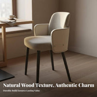 Light Luxury Design Nordic Design Kitchen Chair Sturdy and Long-Lasting Upholstered Dining Chair Comfortable Cushion Modern Armchair Easy Assembly for Homeowners, Hotel Owners, Interior Designers, Living Room, Balcony, Display Flat
