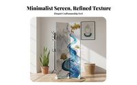 Foldable Design Folding Panel Divider Easily Movable Multi-Panel Room Divider Space Saving Privacy Screen Modern Aesthetic for Apartment Dwellers, Homeowners, Remote Workers, Entrymethod, Bedroom, amethodice, showcase