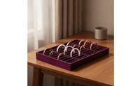 Low-Height Bracelet Holder with Slots Rigid Bracelet Storage Tray Compact Bangle Display Tray Open for Dresser