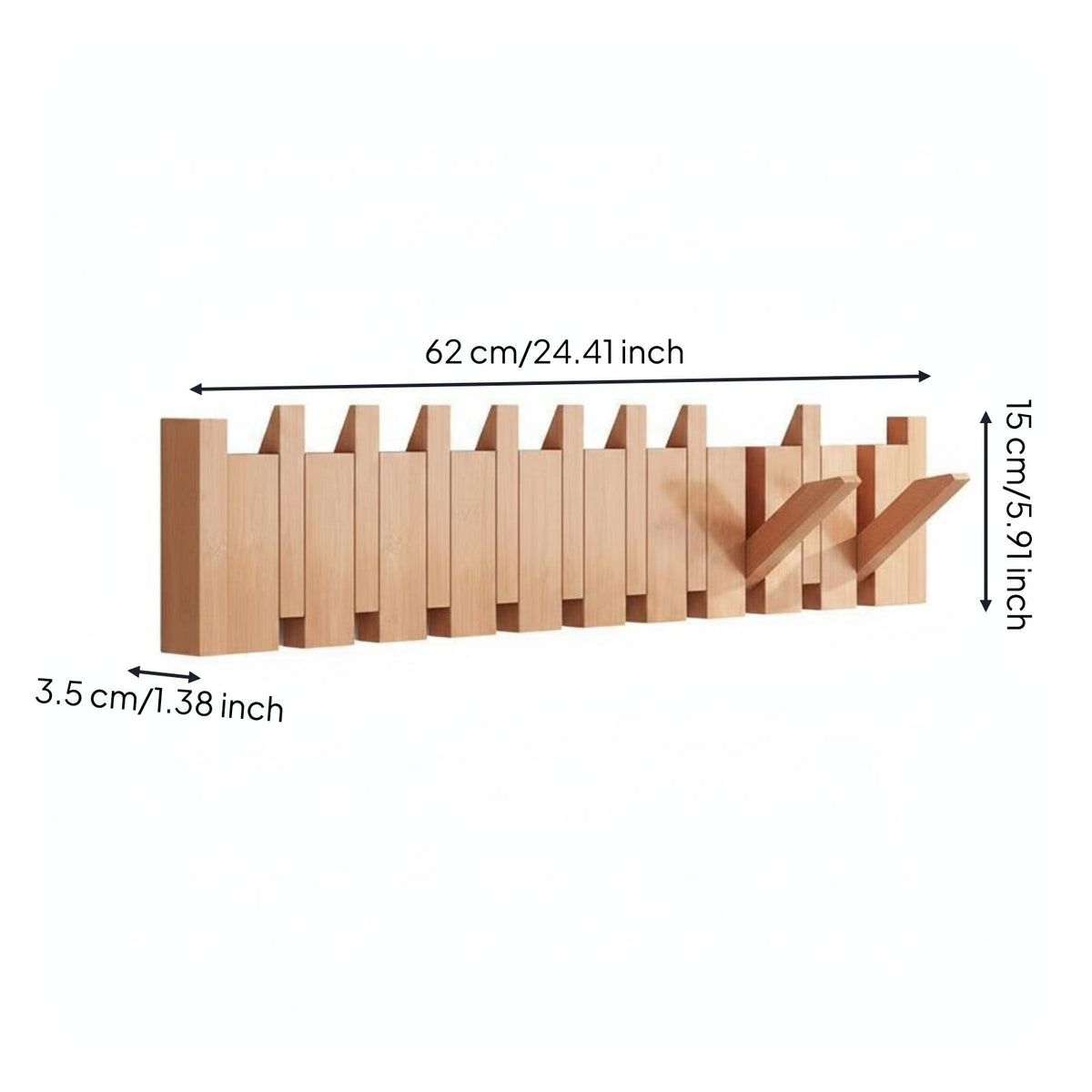 Piano Key Coat Rack Smooth Edge Piano Themed Wall Hooks Sturdy Home Storage for Behind Door